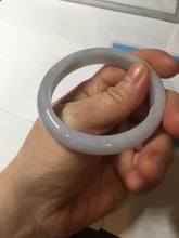 Load image into Gallery viewer, 51.5mm certified Type A 100% Natural icy watery light green purple oval Jadeite Jade bangle AU28-8536