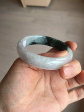 Load image into Gallery viewer, 53.4mm Certified Type A 100% Natural light purple/dark green jadeite Jade bangle BM60