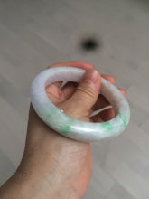 Load image into Gallery viewer, 59.5mm Certificated Type A 100% Natural white/sunny green/purple jadeite jade bangle H114-9141