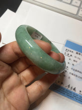 Load image into Gallery viewer, 54.9mm certified natural Type A apple green red jadeite jade bangle BN10-7078