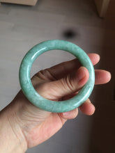 Load image into Gallery viewer, 55mm Certified type A 100% Natural green/white round cut Jadeite bangle BF79-4490
