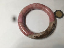 Load image into Gallery viewer, sold! Please don’t order. Thanks 53.4mm 100% natural chubby pink rose stone (Rhodonite) round cut bangle CB65
