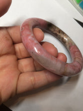 Load image into Gallery viewer, sold! Please don’t order. Thanks 53.4mm 100% natural chubby pink rose stone (Rhodonite) round cut bangle CB65