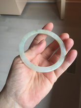 Load image into Gallery viewer, 58mm certified 100% natural type A icy watery light green yellow brown flat jadeite jade bangle PA125-6635