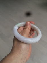 Load image into Gallery viewer, 59.5mm Certificated Type A 100% Natural white/sunny green/purple jadeite jade bangle H114-9141