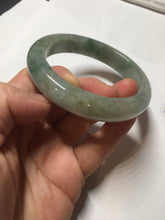 Load image into Gallery viewer, 57.9mm Certified Type A 100% Natural green/gray/black chubby Jadeite bangle PB240-9525