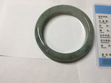 Load image into Gallery viewer, 57.9mm Certified Type A 100% Natural green/gray/black chubby Jadeite bangle PB240-9525