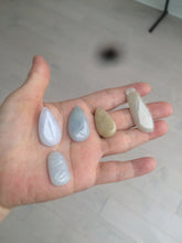 Load image into Gallery viewer, 100% natural icy watery green purple white yellow type A jadeite jade water drop/blessed melon/bamboo pendant necklace group BG45