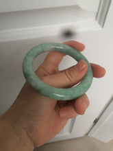 Load image into Gallery viewer, 55mm Certified type A 100% Natural green/white round cut Jadeite bangle BF79-4490