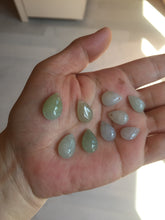 Load image into Gallery viewer, 100% natural icy watery green white type A jadeite jade small water drop pendant necklace group BP59