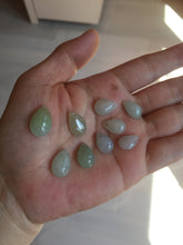 Load image into Gallery viewer, 100% natural icy watery green white type A jadeite jade small water drop pendant necklace group BP59