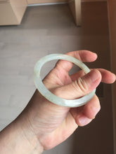 Load image into Gallery viewer, 58mm certified 100% natural type A icy watery light green yellow brown flat jadeite jade bangle PA125-6635