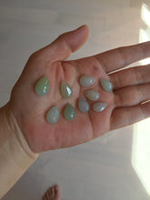 Load image into Gallery viewer, 100% natural icy watery green white type A jadeite jade small water drop pendant necklace group BP59