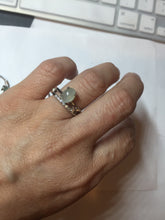 Load image into Gallery viewer, 100% natural type A icy watery green dark green four-prong jadeite jade ring group BP145