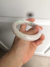 Load image into Gallery viewer, 59.5mm Certificated Type A 100% Natural white/sunny green/purple jadeite jade bangle H114-9141