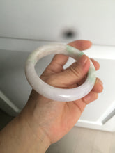 Load image into Gallery viewer, 59.5mm Certificated Type A 100% Natural white/sunny green/purple jadeite jade bangle H114-9141