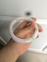Load image into Gallery viewer, 59.5mm Certificated Type A 100% Natural white/sunny green/purple jadeite jade bangle H114-9141