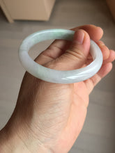 Load image into Gallery viewer, 51mm certified Type A 100% Natural green/purple/white oval Jadeite Jade bangle BM59-0262