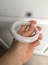 Load image into Gallery viewer, 59.5mm Certificated Type A 100% Natural white/sunny green/purple jadeite jade bangle H114-9141