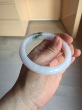 Load image into Gallery viewer, 55.5mm certified 100% natural type A icy watery green/purple jadeite jade bangle BN89-3521