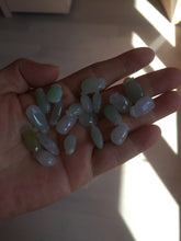 Load image into Gallery viewer, 100% natural type An icy watery light purple green white blessed melon 福瓜) Jadeite Jade pendant group BP58