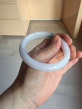 Load image into Gallery viewer, 55.5mm certified 100% natural type A icy watery green/purple jadeite jade bangle BN89-3521