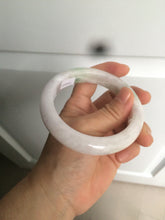 Load image into Gallery viewer, 59.5mm Certificated Type A 100% Natural white/sunny green/purple jadeite jade bangle H114-9141