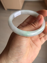 Load image into Gallery viewer, 51mm certified Type A 100% Natural green/purple/white oval Jadeite Jade bangle BM59-0262