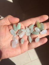 Load image into Gallery viewer, 100% natural type An icy watery light purple green white blessed melon 福瓜) Jadeite Jade pendant group BP58