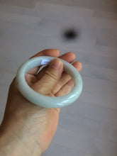 Load image into Gallery viewer, 57mm certified 100% natural type A light green/white jadeite jade bangle AX83-5063