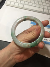 Load image into Gallery viewer, 60.2mm certified Type A 100% Natural light green sunny green light purple Jadeite Jade bangle BK138-5279