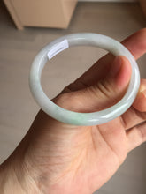 Load image into Gallery viewer, 51mm certified Type A 100% Natural green/purple/white oval Jadeite Jade bangle BM59-0262