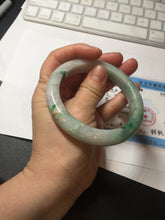 Load image into Gallery viewer, 60.2mm certified Type A 100% Natural light green sunny green light purple Jadeite Jade bangle BK138-5279