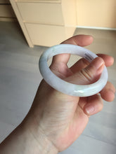 Load image into Gallery viewer, 55.5mm certified 100% natural type A icy watery green/purple jadeite jade bangle BN89-3521
