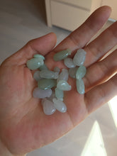 Load image into Gallery viewer, 100% natural type An icy watery light purple green white blessed melon 福瓜) Jadeite Jade pendant group BP58
