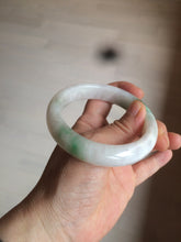 Load image into Gallery viewer, 57mm Certificated Type A 100% Natural white/sunny green/purple jadeite jade bangle C90-9145