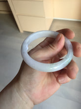 Load image into Gallery viewer, 55.5mm certified 100% natural type A icy watery green/purple jadeite jade bangle BN89-3521