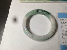 Load image into Gallery viewer, 57.7mm certificated Type A 100% Natural sunny green/white/purple Jadeite Jade bangle AY49-4128