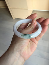 Load image into Gallery viewer, 55.5mm certified 100% natural type A icy watery green/purple jadeite jade bangle BN89-3521