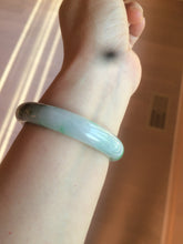 Load image into Gallery viewer, 56.3mm certified 100% natural Type A dark green/sunny green  jadeite jade bangle K106-2835