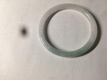Load image into Gallery viewer, 54.5mm certified 100% natural green/purple/white slim round cut jadeite jade bangle L147-5552