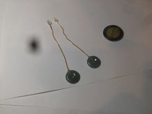 Load image into Gallery viewer, 12.5mm 100% Natural blue gray green safe and sound donut button Guatemala jadeite Jade dangling earring AM76