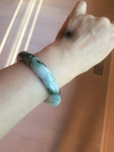 Load image into Gallery viewer, 56.3mm certified 100% natural Type A dark green/sunny green  jadeite jade bangle K106-2835