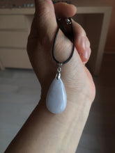 Load image into Gallery viewer, 100% natural icy watery green purple white yellow type A jadeite jade water drop/blessed melon/bamboo pendant necklace group BG45