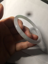 Load image into Gallery viewer, 54.5mm certified 100% natural green/purple/white slim round cut jadeite jade bangle L147-5552