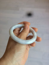 Load image into Gallery viewer, 53.5mm certified Type A 100% Natural light purple/white Jadeite Jade bangle AX82-0310