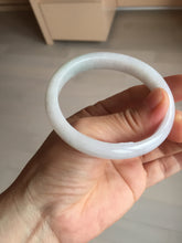 Load image into Gallery viewer, 52mm certified Type A 100% Natural green/purple/white oval Jadeite Jade bangle BM58-0261