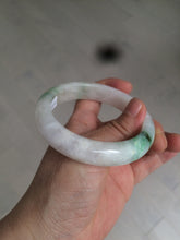 Load image into Gallery viewer, 57mm Certificated Type A 100% Natural white/sunny green/purple jadeite jade bangle C90-9145