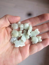 Load image into Gallery viewer, Type A 100% Natural light green jadeite jade cat kitty pendant BG43