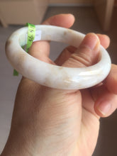 Load image into Gallery viewer, 56.5mm certified 100% natural Type A green purple brown jadeite jade bangle G77-5703